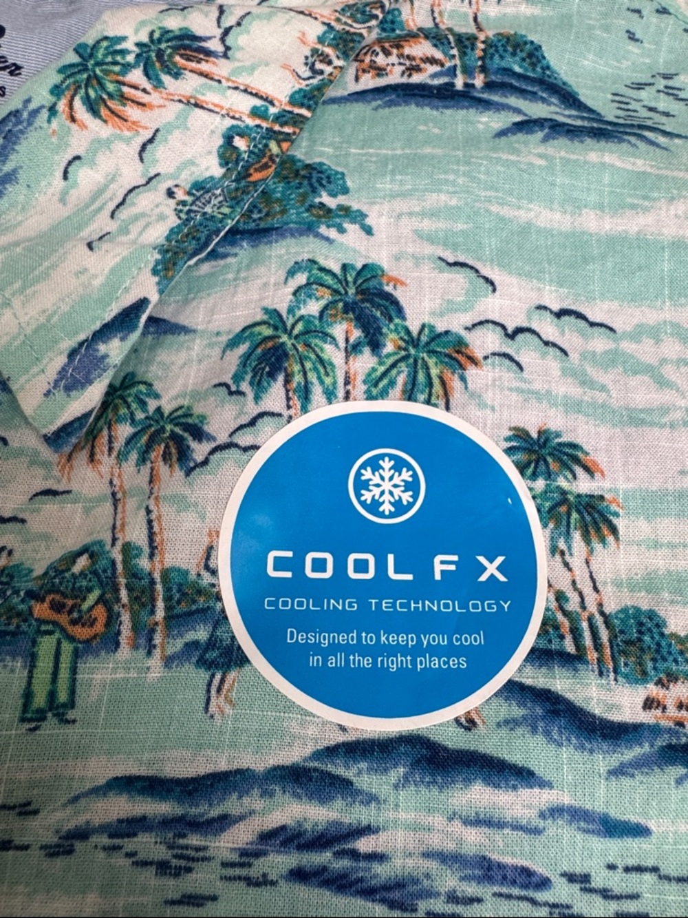 IZOD Saltwater Relaxed Size 3XLT Blue Green Tropical Hawaiian Aloha Shirt NWT - Picture 12 of 13